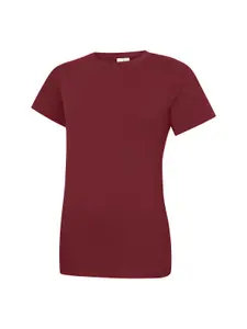 Uneek - Unisex Classic Crew Neck T-Shirt - Reactive Dyed - Maroon - Size XS