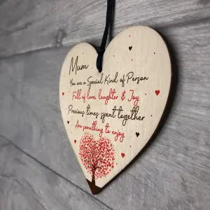 Special Mum Gifts From Son Daughter Birthday Christmas Wood Heart Mum Poem Present