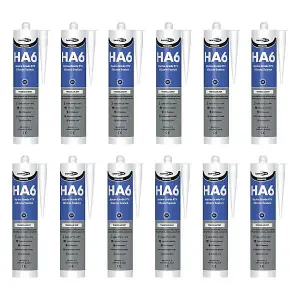 Bond It HA6 Silicone Rubber Sealant Seals Translucent 310ml - Pack of 12