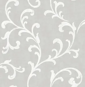 SK Filson Grey Acanthus Scroll Wallpaper