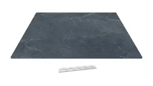 ALLboards Glass Chopping Board Anthracite Marble 60x52cm Cutting Board Splashback Worktop Saver for Kitchen Hob Protection