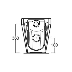 Bellio Rimless White Back to Wall Toilet