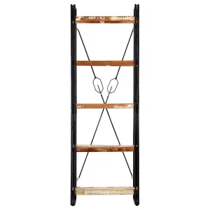 Berkfield 5-Tier Bookcase 60x30x180 cm Solid Reclaimed Wood