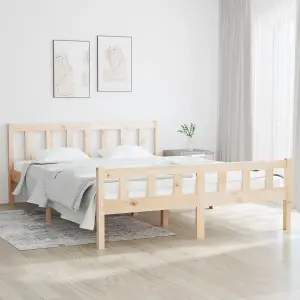 Berkfield Bed Frame Solid Wood 150x200 cm King Size