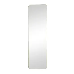 Melody Maison Tall Gold Curved Framed Wall / Leaner Mirror 135cm x 40cm