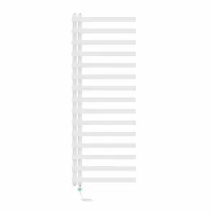 Rinse Bathrooms Minimalist Electric Thermostatic Bathroom Heated Towel Rail Radiator 1600x600mm 800W White