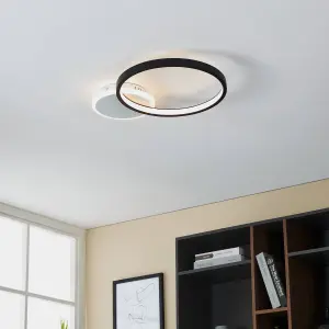 EGLO Gafares LED Black/White Flush Ceiling Light