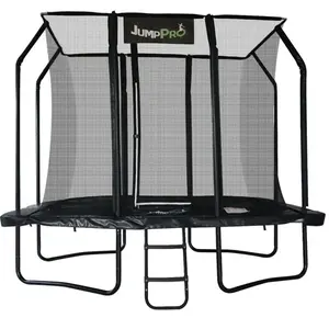 9ft x 6ft JumpPRO™ Xcel Black Rectangular Trampoline with Enclosure