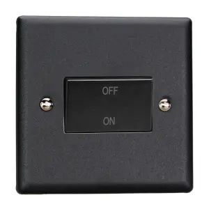 Varilight 1-Gang 10A 3 Pole Fan Isolating Switch Matt Black