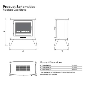 Focal Point Svelvik Flueless White Gas Stove FPFBQ586