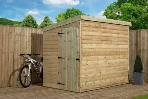 Empire 2000 Pent 7x5 pressure treated tongue and groove wooden garden shed door left side panel (7' x 5' / 7ft x 5ft) (7x5)