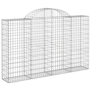 Berkfield Arched Gabion Baskets 13 pcs 200x30x120/140 cm Galvanised Iron