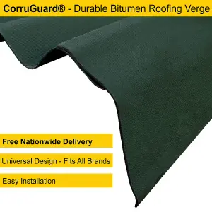 Green Universal CorruGuard Roofing Verge - Corrugated Roofing Side Flashing - Verge Cap For Corrugated Bitumen Roofing Sheets