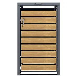 Phoenix GB1168AWK Wood Effect Single Wheelie Bin Store / Bin Storage