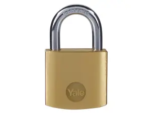 Yale 30mm Brass Padlock with Double Locking for Ultimate Security