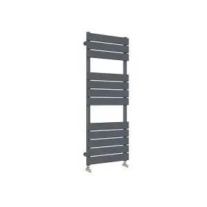 Designer Vertical Anthracite Single Panel Towel Radiator (H) 1200mm x (W) 450mm, 2319 BTU.