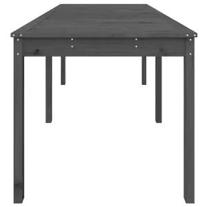 Berkfield Garden Table Grey 159.5x82.5x76 cm Solid Wood Pine