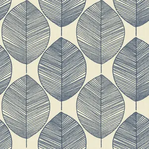 Arthouse Leaves Blue Wallpaper Modern Floral Leaf Contemporary Paste The Wall