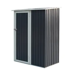 Trentvale 5X3 Metal Pent Shed Dark Grey Dark Grey