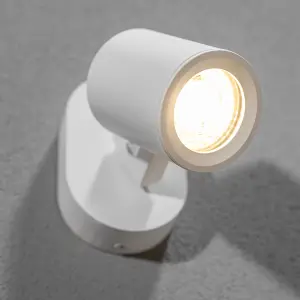 CGC CARLA Indoor Ceiling Wall Spotlight White Modern Single Cylinder