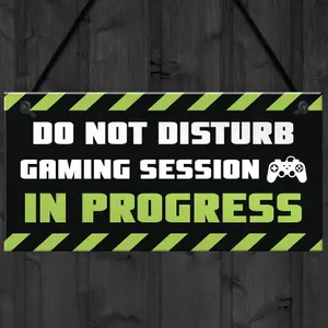 Red Ocean Gaming Room Sign Do Not Disturb Novelty Boys Bedroom Sign Gamer Gift For Him