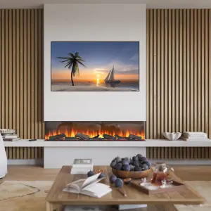 Focal Point Eccentra 2kW Black Electric Fire (H)514mm (W)1515mm (D)220mm