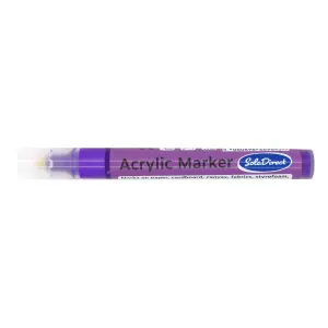 Acrylic Paint Marker Pen Permanent for Stone Leather Fabric Plastic (Metallic Violet)