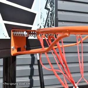 Hy-Pro Adjustable Basketball Stand - 1.35m - 3.05m, With Wheels, Portable, Backboard, Basketball Hoop, For Adults & Kids, Great