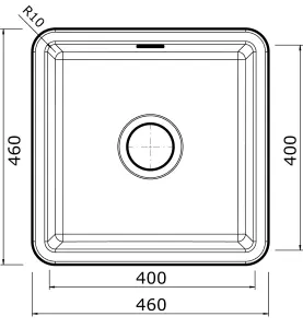 Clearwater Metro Ceramic White Kitchen Sink Single Bowl Undermount/ Inset - MET1040 + Waste Kit