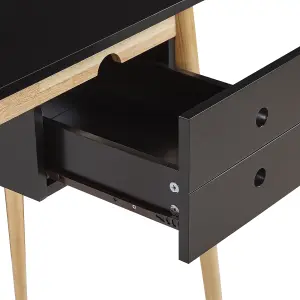 Home Office Desk with Storage Black EBEME