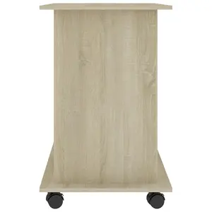 Berkfield Computer Desk Sonoma Oak 80x50x75 cm Engineered Wood