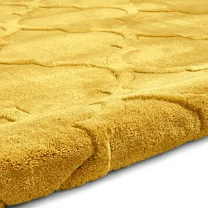 Yellow Geometric Handmade Modern For Living Room and Bedroom Rug-150cm X 230cm