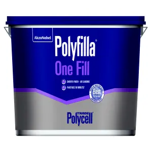 Polycell Polyfilla one fill White Ready mixed Filler, 4L