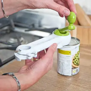 Versatile 6-in-1 Multi-Use Bottle and Can Opener for Kitchen