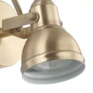 Unique Industrial Designed Antique Brass Wall Spot Light with Switch