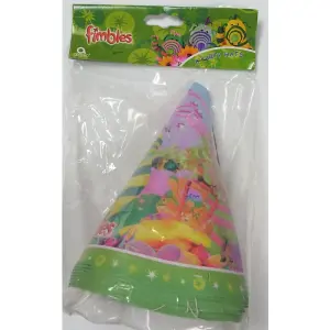 Fimbles Cone Party Hat (Pack of 8) Multicoloured (One Size)