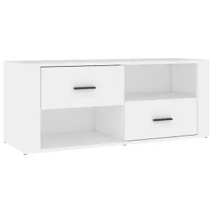 Berkfield TV Cabinet White 100x35x40 cm Engineered Wood