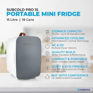 Subcold Pro 15L Mini Fridge Grey