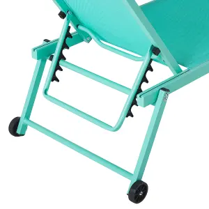 Sun Lounger Metal Turquoise PORTOFINO