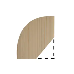 Natural Pine Ovolo Moulding (L)2400mm (W)23mm (T)23mm