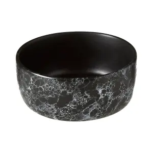 Interiors by Premier Hygge Black Faux Marble Bowl