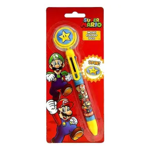 Super Mario Retractable Pen Yellow/Blue/Red (One Size)