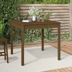 Berkfield Garden Table Honey Brown 82.5x82.5x76 cm Solid Wood Pine