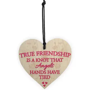 Red Ocean True Friendship Knot Angels Best Friend Gifts Hanging Plaque Friends Home Sign