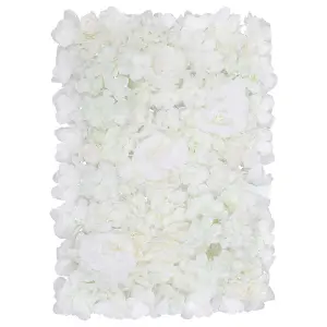 Artificial Flower Wall Backdrop Panel, 60cm x 40cm, Greyish White