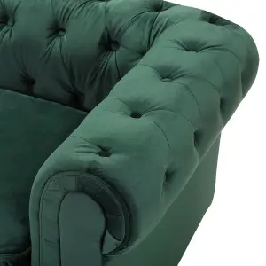 Armchair CHESTERFIELD Velvet Emerald Green