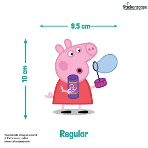 Stickerscape Peppa Pig & Friends Blowing Bubbles Wall Sticker (Regular size) Children's Bedroom Playroom Décor Self-Adhesive