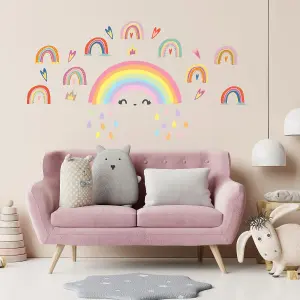 Walplus Combo Kids - Colourful Rainbows Collection Wall Sticker PVC