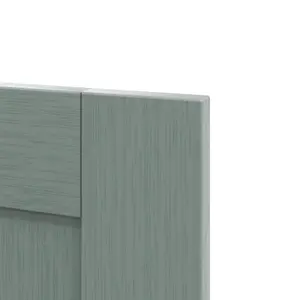 GoodHome Alpinia Matt green wood effect Shaker Tall wall Cabinet door (W)300mm (H)895mm (T)18mm