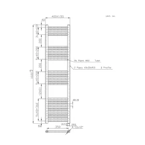 Right Radiators Prefilled Electric Straight Heated Towel Rail Bathroom Ladder Warmer Rads - White 1600x400 mm